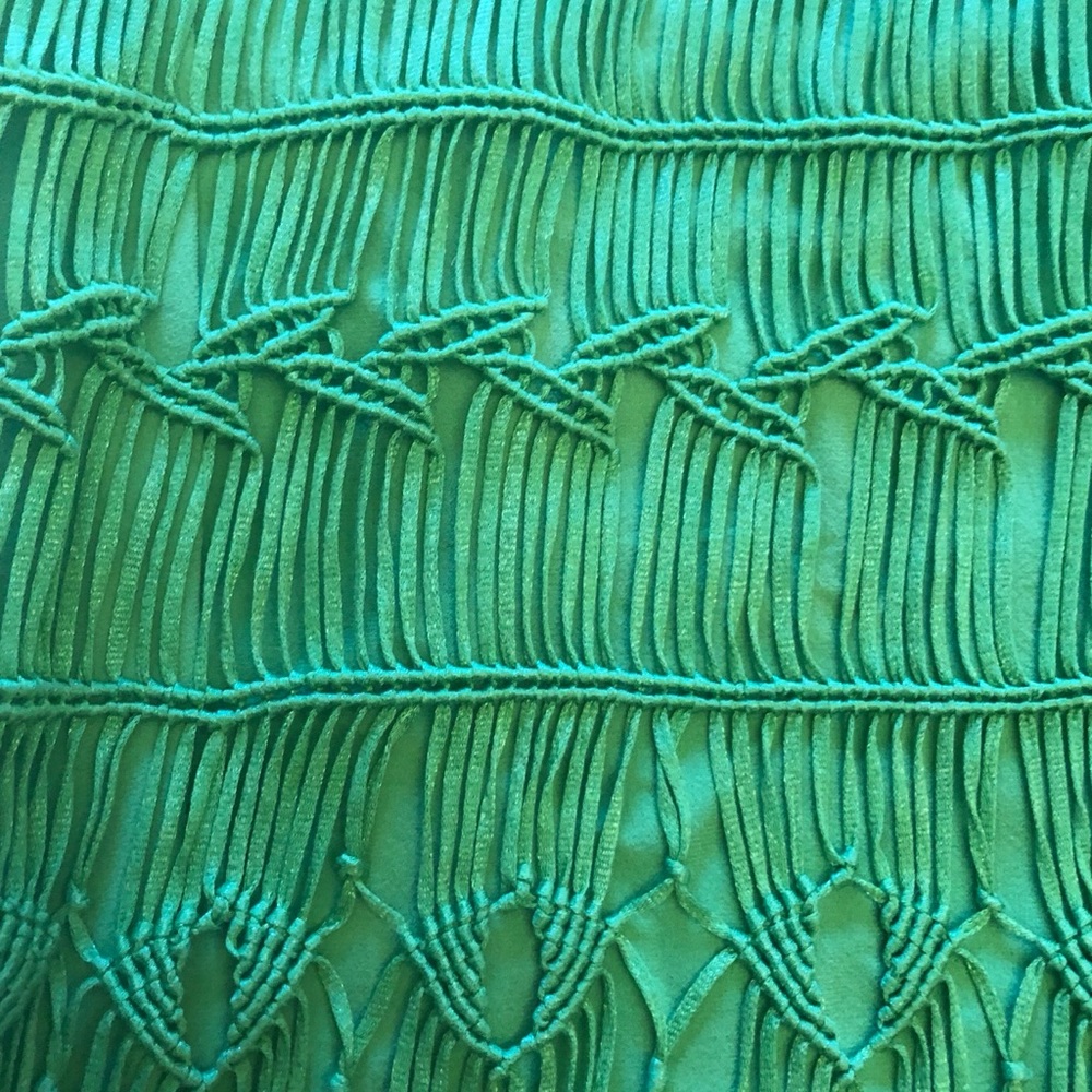 Green woven dress Diane von Furstenburg